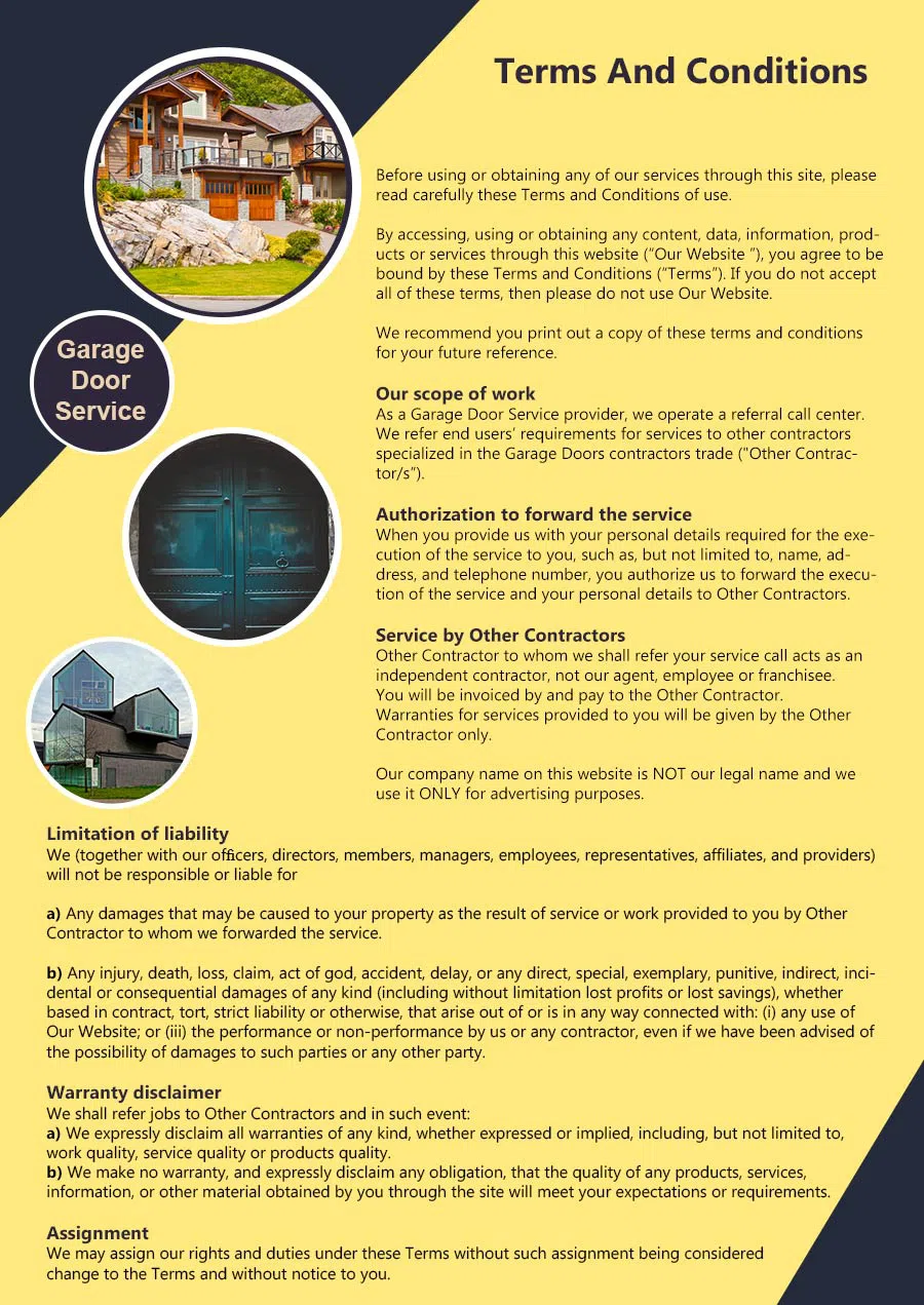 Elite Garage Door Service Atlanta, GA 404-476-3546 - terms6